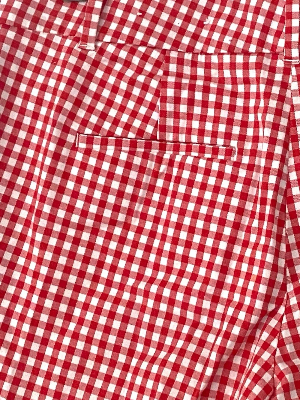 Ann Taylor Red and White Gingham Bermuda Shorts Sz4 / 6” Inseam Preppy Summer